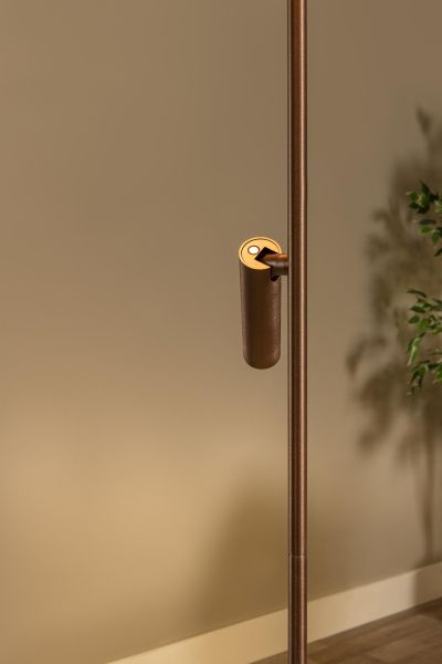 Lucide APPLAUSE - Floor lamp - Ø 33 cm - LED Dim. - CCT - 2700K/4000K - Coffee - Premium